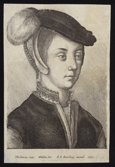 Jeune femme avec un chapeau à plume - Hans Holbein der Jüngere