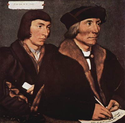 Allemand : Thomas Godsalve (1481-1542) und sein Sohn Sir John (etwa 1510-1556) Portrait de Thomas Godsalve et de son fils John - Hans Holbein the Younger