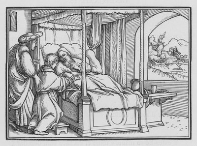 Jacob trompe son père et obtient la bénédiction, Genèse XXVII, 21 - Hans Holbein der Jüngere