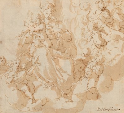 Recto : La Vierge et l