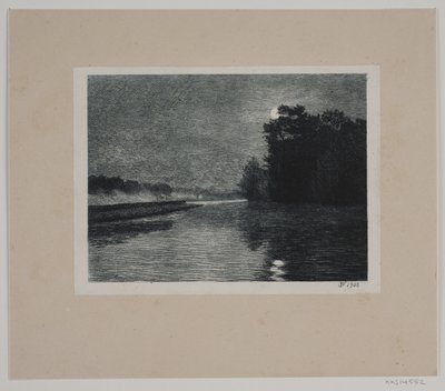 Paysage. Clair de lune - Hans Julius Fæster