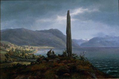 La pierre commémorative de Frithjof à Leikanger près de Balestrand à Soon - Hans Leganger Reusch