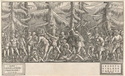 Bataille des hommes nus et des paysans - Hans Lützelburger, after Master NH