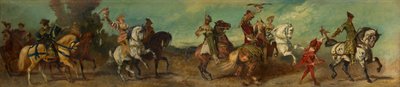 Projet pour le cortège festif de 1879 - La chasse au faucon - Hans Makart