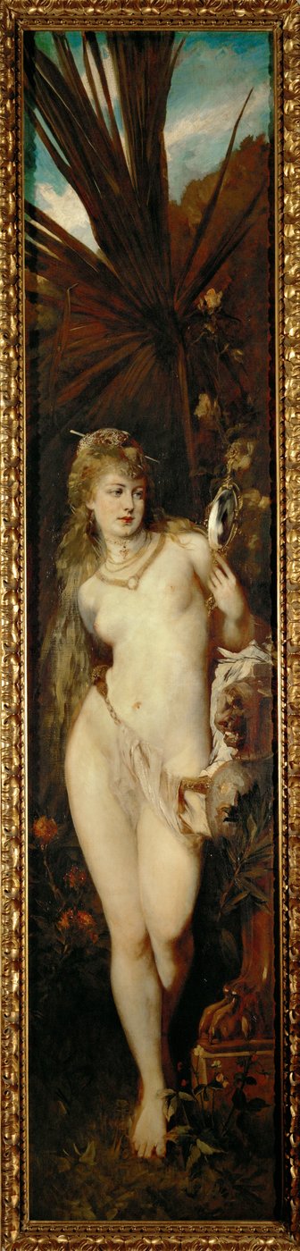 Sight - de la série Die fuenf Sinne ... (huile sur toile) - Hans Makart