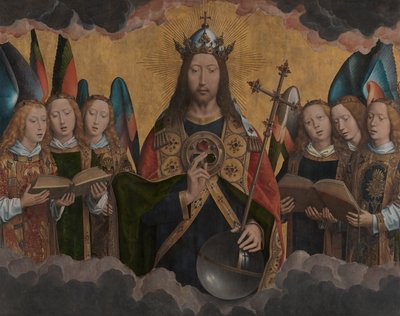 Dieu le Père avec les anges chanteurs - Hans Memling