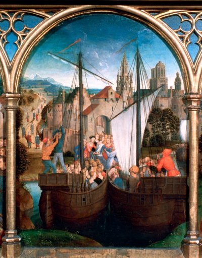 Sanctuaire de Sainte Ursule, Arrivée à Bâle, 1489 - Hans Memling