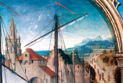 Sanctuaire de Sainte-Ursule, Départ de Bâle, (détail), 1489 - Hans Memling