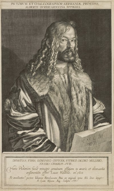 Portrait de Dürer, gravé par Lucas Kilian - Hans Rottenhammer