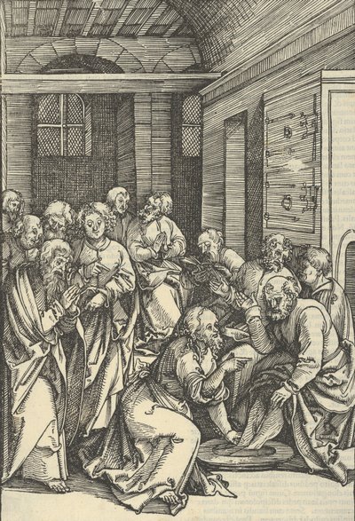 Christ lavant les pieds de Saint Pierre, de Speculum passionis domini nostri Ihesu Christi, 1507 - Hans Schäufelein the Elder