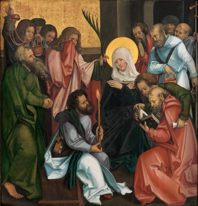 La Dormition de la Vierge, revers Le Christ portant la croix, vers 1510 - Hans Schäufelein the Elder