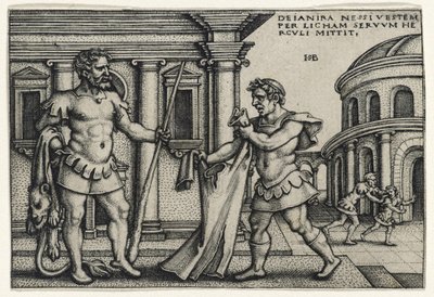 Lichas apportant le vêtement de Nessus à Hercule, 1540s - Hans Sebald Beham