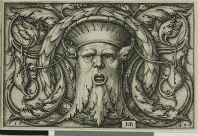 Ornement avec un masque - Hans Sebald Beham