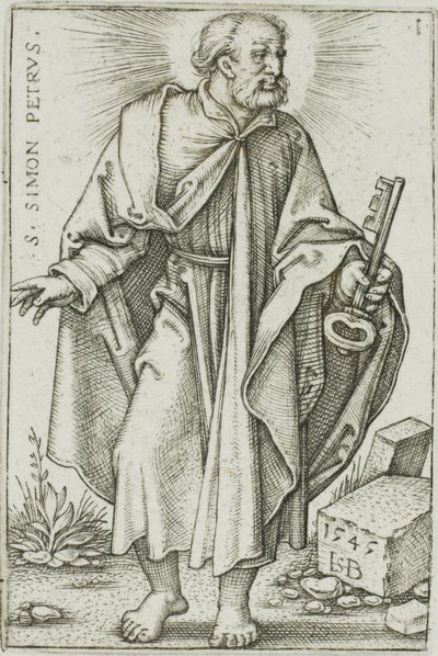 Saint Pierre, planche 1 de Les Douze Apôtres - Hans Sebald Beham
