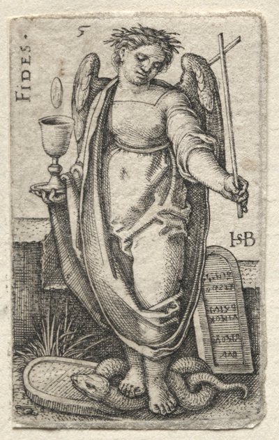 La Connaissance de Dieu et les Sept Vertus Cardinales : Fidélité - Fides - Hans Sebald Beham