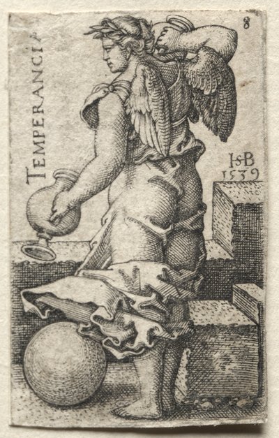La Connaissance de Dieu et les sept vertus cardinales : Tempérance - Temperancia - Hans Sebald Beham
