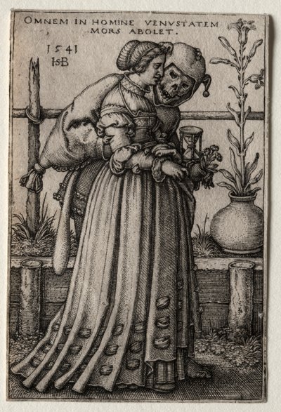 La Dame de la Mort se déguisant en folle - Hans Sebald Beham