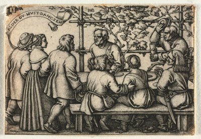 Le Mariage Paysan ou les Douze Mois : No. 8, 1546 - Hans Sebald Beham