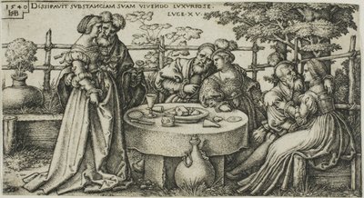 Le fils prodigue dilapidant sa fortune, planche deux de L
