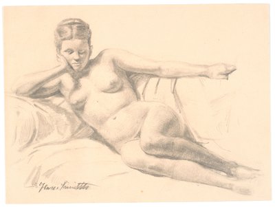 Modèle féminin allongé - Hans Smidth