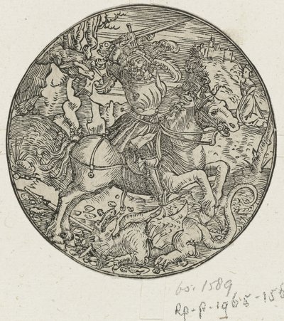 Saint Georges tuant le dragon - Hans Springinklee (manner of)