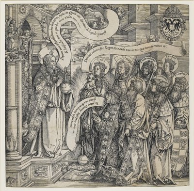 Maximilien présenté par ses saints patrons au Tout-Puissant, 1519 - Hans Springinklee