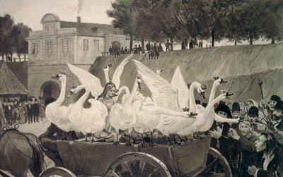 Les Cygnes sauvages, illustration par Hans Tegner pour le conte de fées de Hans Christian Andersen - Hans Tegner