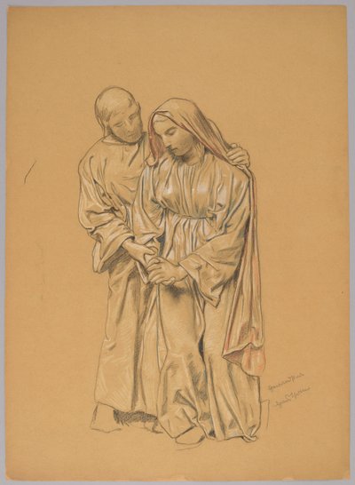 Maria mit dem heiligen Johannes dem Evangelisten - Hans Thoma