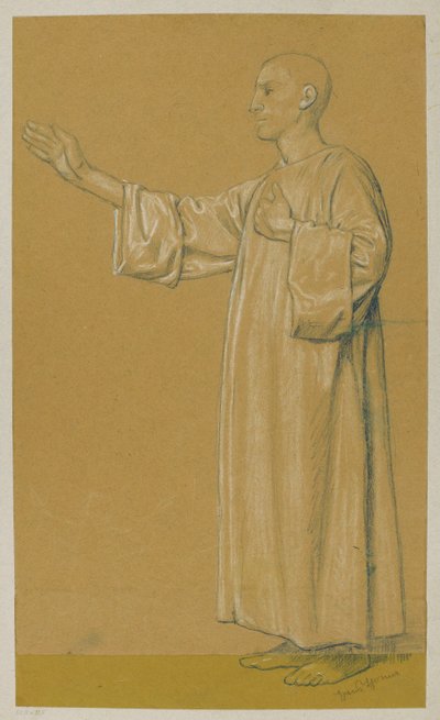 Mann in langer Tunika - Hans Thoma