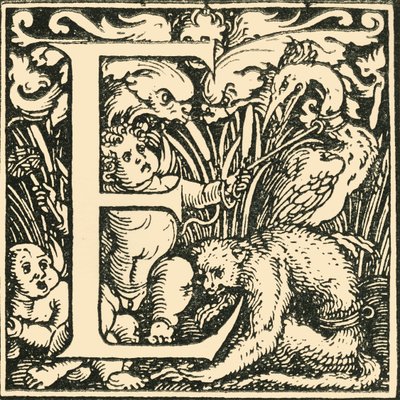 E - Un alphabet par Hans Weiditz, vers 1520-1521, 1908 - Hans Weiditz