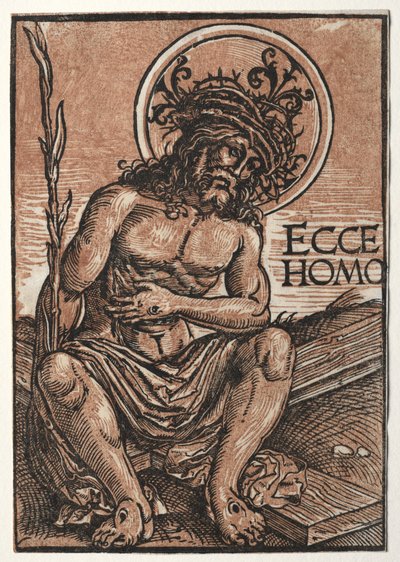 Homme de douleurs assis sur la croix - Hans Weiditz
