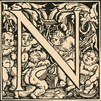 N - Un alphabet par Hans Weiditz, vers 1520-1521 - Hans Weiditz
