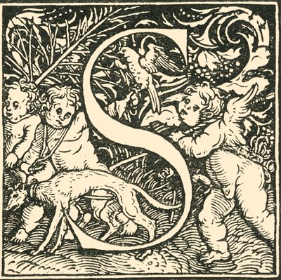 S - Un alphabet par Hans Weiditz, vers 1520-1521, 1908 - Hans Weiditz