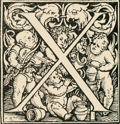 X - Un alphabet par Hans Weiditz, vers 1520-1521 - Hans Weiditz