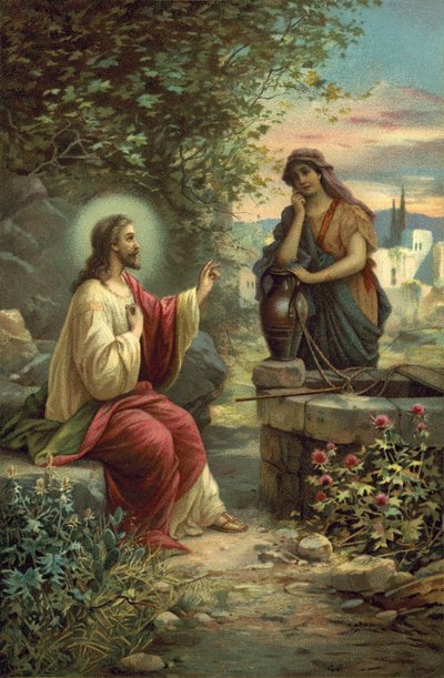 Le Christ et la femme de Samarie - Hans Zatzka