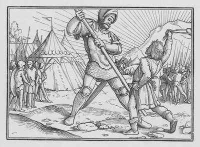 David Tue Goliath, 1 Samuel XVII, 49 - Hans after Holbein the Younger