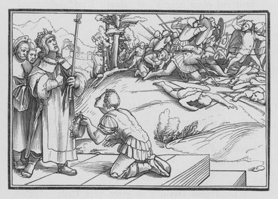 David Lamente sur Saül et Jonathan, 2 Samuel I, 11 - Hans after Holbein the Younger