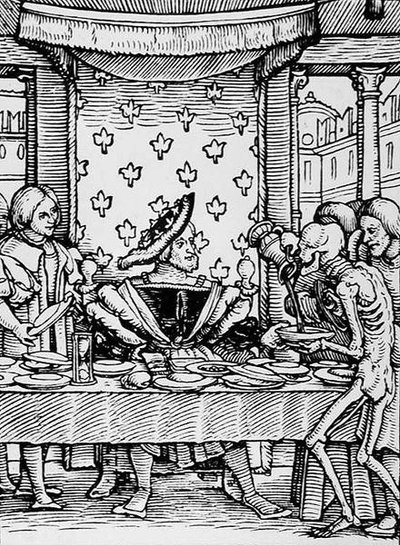 La mort et le roi, de La Danse macabre, gravé par Hans Lutzelburger, c.1538 - Hans after Holbein the Younger