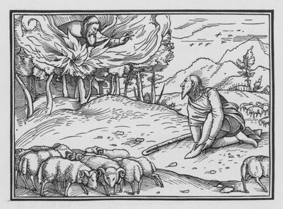Dieu Apparaît à Moïse dans un Buisson Ardent, Exode III, 5 - Hans after Holbein the Younger