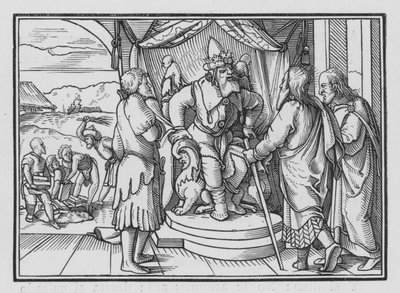Pharaon Réprimande Moïse et Aaron pour Leur Message, Exode V, 2 - Hans after Holbein the Younger