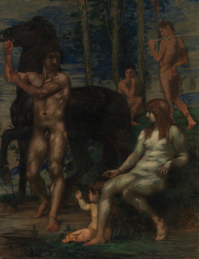Conducteur de cheval et nymphe - Hans von Marées