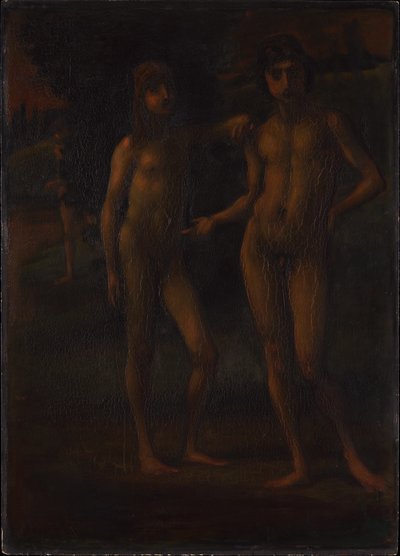 Jeunes gens dans un paysage («Deux jeunes gens») - Hans von Marées