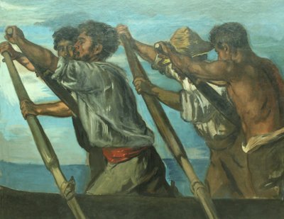 French : Rameurs. Etude sur les fresques de la station zoologique de Naples The Rowers - Hans von Marées