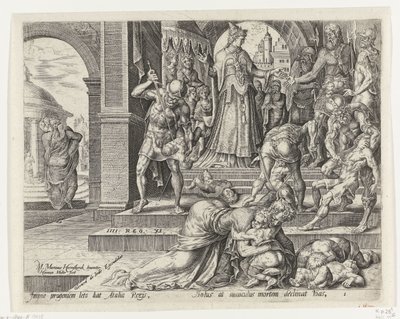 La reine Athalie fait tuer les enfants royaux (Histoire de Joas et de la reine Athalie) - Harmen Jansz Muller