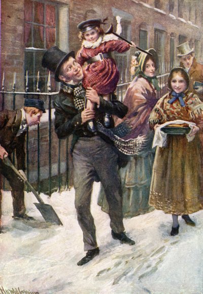 Bob Cratchit et Tiny Tim - Harold Copping