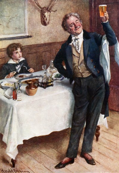 David et le serveur amical - Harold Copping