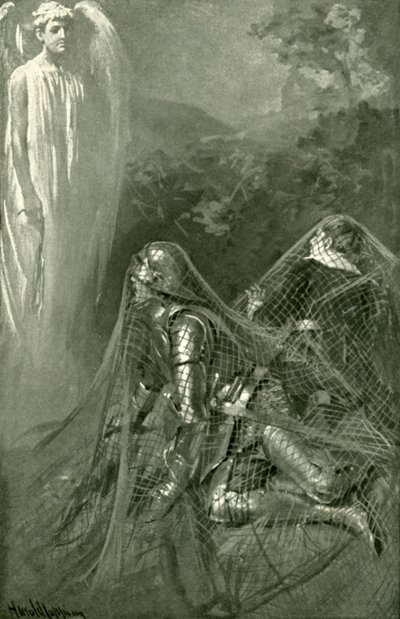 Enchevêtré dans le filet - Harold Copping