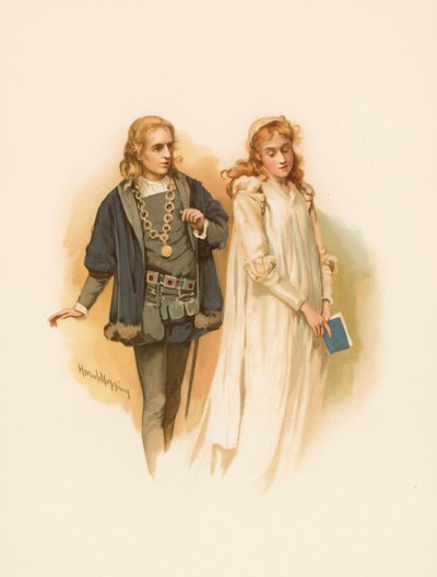 Hamlet et Ophélie - Harold Copping