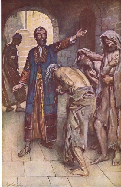 Isaïe et les messagers, illustration de Pictures That Teach The Crown Series, 1920 - Harold Copping
