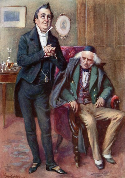 M. Pecksniff et le vieux Martin Chuzzlewit - Harold Copping